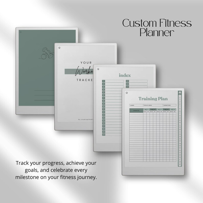 Fitness Planner for reMarkable Paper Pro | Digital Workout Tracker for reMarkable