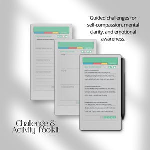 Mental Health Journal for reMarkable Paper Pro Move: Wellness & Self-Care Planner With Therapy Notes and Habit Tracker for Personal Growth