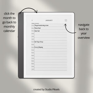 2026 + 2027 Hyperlinked Planner for Kindle Scribe: Digital Daily, Monthly, and Yearly Planner With Linked Pages (+ 2025 bonus)
