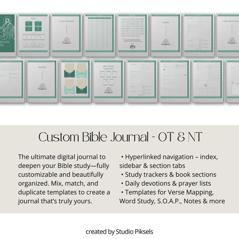 Bible Study Bundle for reMarkable Paper Pro: Bible Study Template, Sermon Notes & Devotional Journal