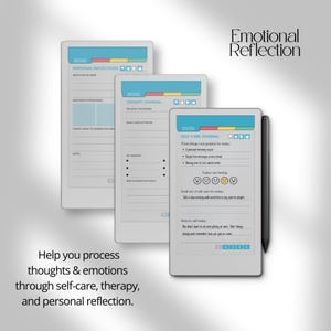 Mental Health Journal for reMarkable Paper Pro Move: Wellness & Self-Care Planner With Therapy Notes and Habit Tracker for Personal Growth