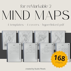 Mind Map Template for reMarkable, Idea Planner, Brainstorm Notebook, Productivity Planner, Project Planner, Business Planner, Work Planner