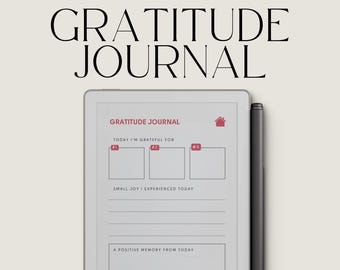 Hyperlinked Gratitude Journal for reMarkable Paper Pro Move: Daily Prompts, Mindfulness Journal, Daily Journal Pages and Reflection Planner