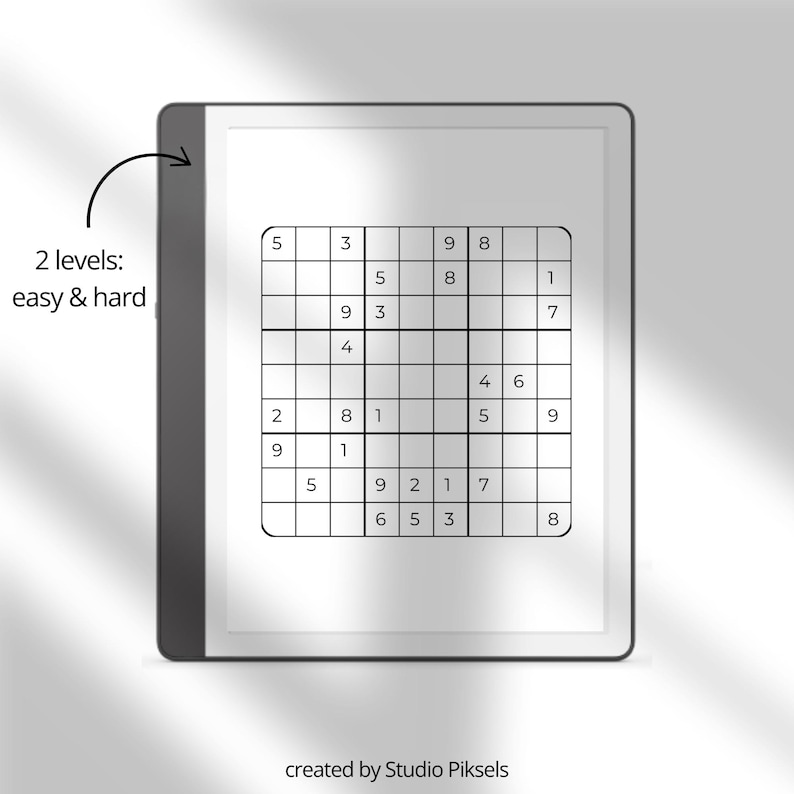 Sudoku Puzzle Book Bundle for Kindle Scribe