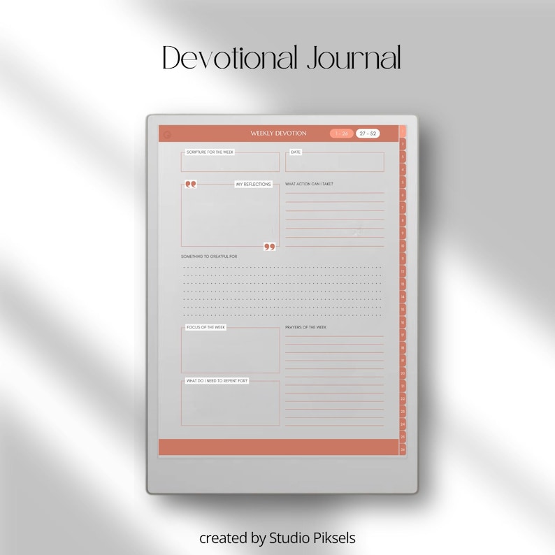 Bible Study Bundle for reMarkable Paper Pro: Bible Study Template, Sermon Notes & Devotional Journal