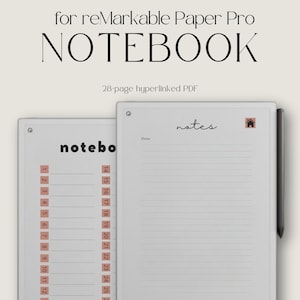 Hyperlinked Notebook Bundle for reMarkable Paper Pro