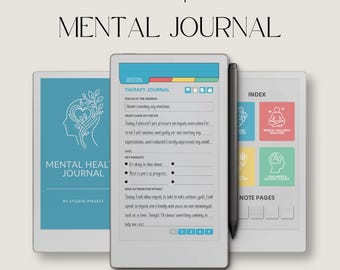 Mental Health Journal for reMarkable Paper Pro Move: Wellness & Self-Care Planner With Therapy Notes and Habit Tracker for Personal Growth