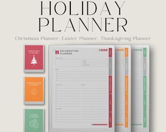 Holiday Planner for reMarkable Paper Pro: Hyperlinked Easter, Thanksgiving, Christmas Organizer With Meal Plan, Gift Tracker, Budget Planner
