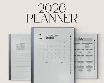 2026 Life Planner for reMarkable 2 & 1: Hyperlinked All-in-One Planner With Monthly Calendars, Goals, Planning, Budgeting and Notes Pages