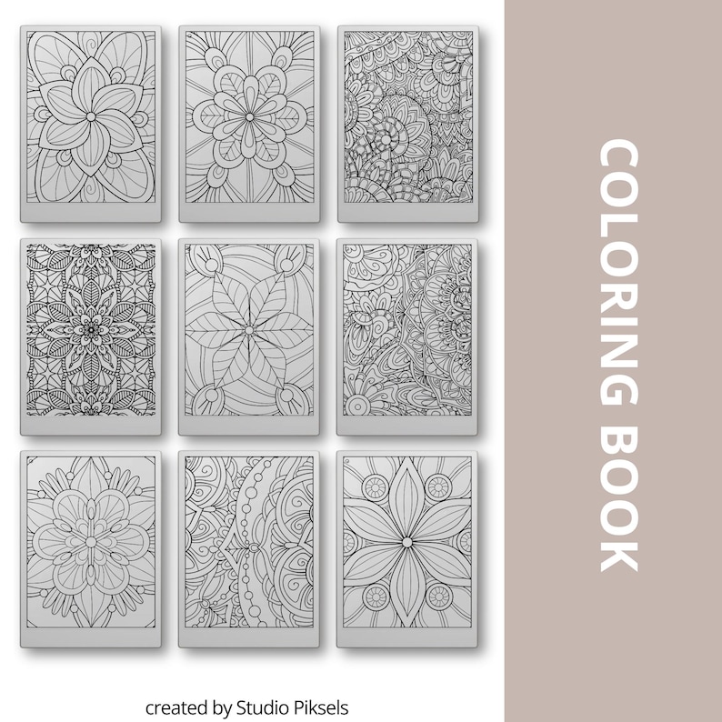 Mindful Coloring Book for reMarkable Paper Pro, Eink Adult Coloring Book