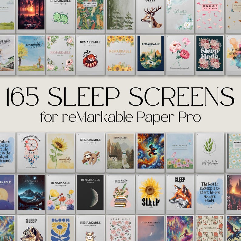 Ultimate Sleep Screen Bundle for reMarkable Paper Pro With 165+ Designs