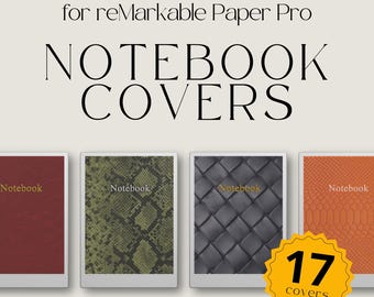 Notebook Hülle für reMarkable Paper Pro, Cover Bundle für reMarkable, Leder Notizbuch für reMarkable, Geschenk für Remarkable, Notebook Bundle