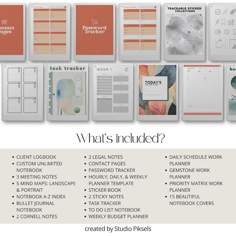 Business Bundle for Remarkable Paper Pro, Productivity Templates, Work ...