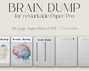 Hyperlinked Brain Dump Template for reMarkable Paper Pro, Notebook for Paper Pro, Note Taking Template, eInk Productivity Planner