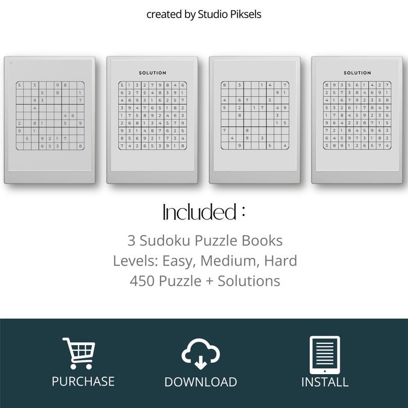 Sudoku Puzzle Book Bundle for reMarkable