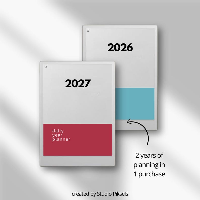2026 + 2027 Hyperlinked Planner for Remarkable Paper Pro: Digital Daily ...