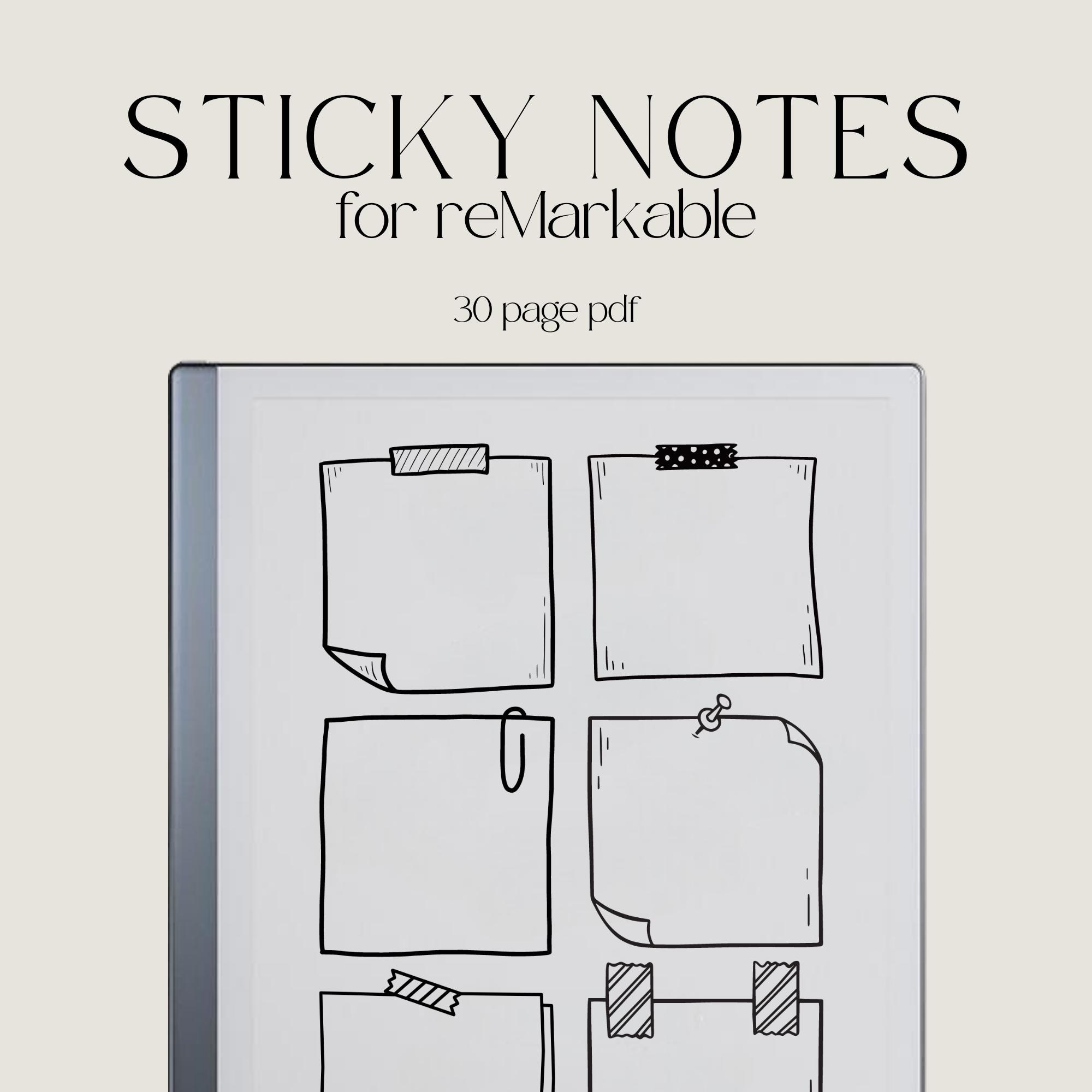 Sticky Notes for Remarkable 2, Sticky Notes for Remarkable, Notes ...