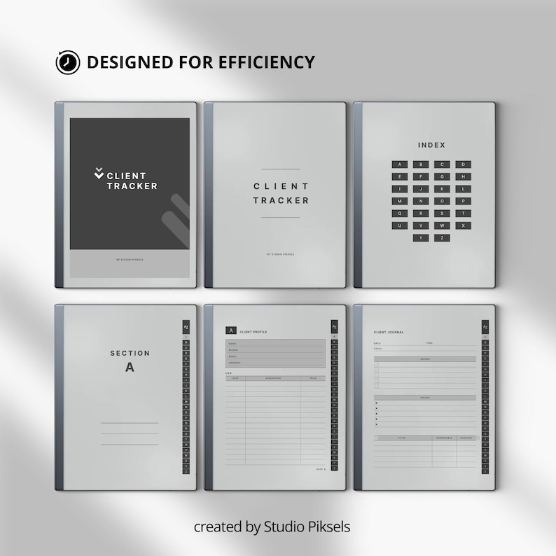 Client Record Book for Remarkable, Client Tracker, Client Book, Client ...