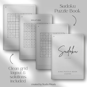 Mega Puzzle Book Bundle for reMarkable: Sudoku, Tic Tac Logic Puzzles, Crosswords and Word Search Puzzles for reMarkable