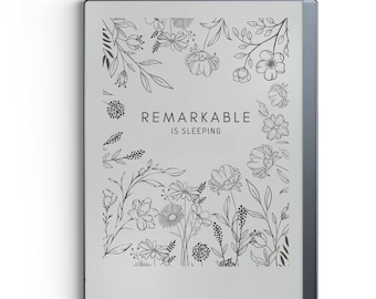 Pantalla de sueño para reMarkable con diseño botánico, Funda para reMarkable, Plantillas para reMarkable, Regalo para Remarkable, Pantalla de sueño para tableta