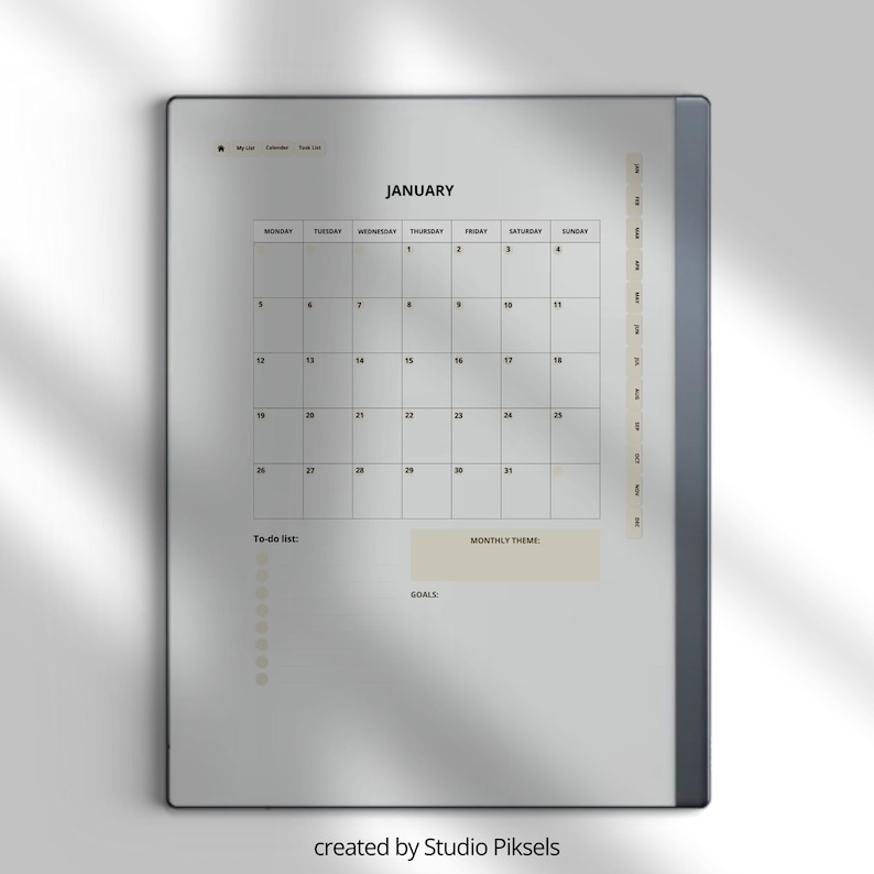 2026 Self Care Planner for reMarkable 2: Wellness Journal With Calendars, Trackers, Vision Boards and Monthly Planning Pages
