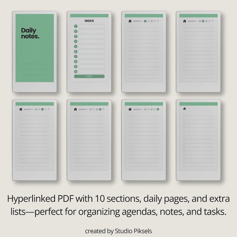 Hyperlinked Notebook for Remarkable Paper Pro Move: Lined Notebook With ...
