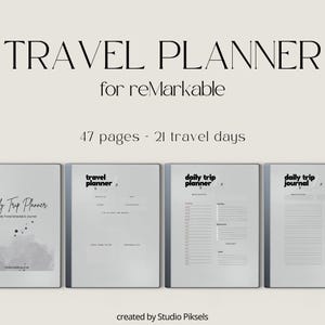 Tagesplaner für reMarkable, Reisetagebuch für reMarkable, Digitales Reisetagebuch, Templates für reMarkable 2