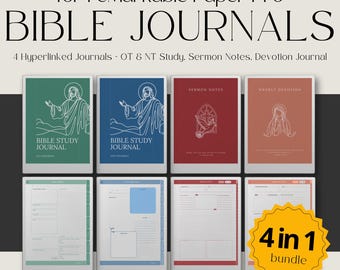 Bible Study Bundle for reMarkable Paper Pro: Bible Study Template, Sermon Notes And Devotional Journal | Bible Verse Mapping | Bible Reading