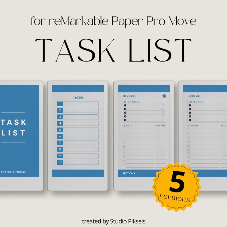 To Do List Notebooks for Remarkable Paper Pro Move: to Do List ...