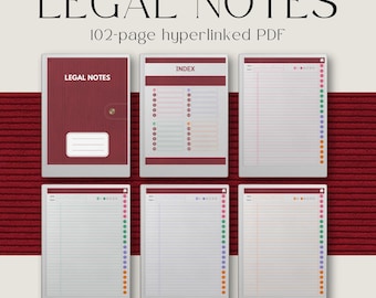 XL Legal Pad Paper Notebook for reMarkable Paper Pro: Interactive Legal Paper Notebook for Legal Pad Notes, Journal and Brain Dump Template
