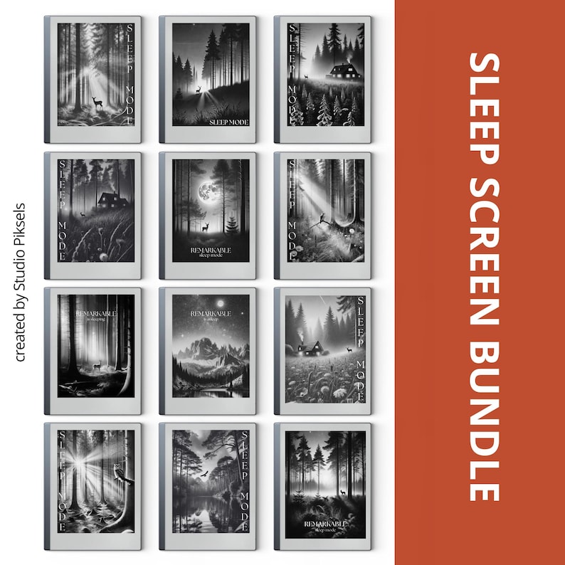 Sleep Screen Bundle for reMarkable 2 & 1 with Forest Scenes