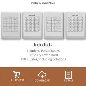 Hard Sudoku Puzzle Book Bundle for reMarkable