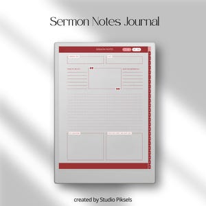 Bible Study Bundle for reMarkable Paper Pro: Bible Study Template, Sermon Notes & Devotional Journal