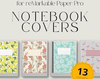 Notebook Cover for reMarkable Paper Pro, Cover Bundle for reMarkable, Notebook for reMarkable, Gift For Remarkable, Notebook Bundle