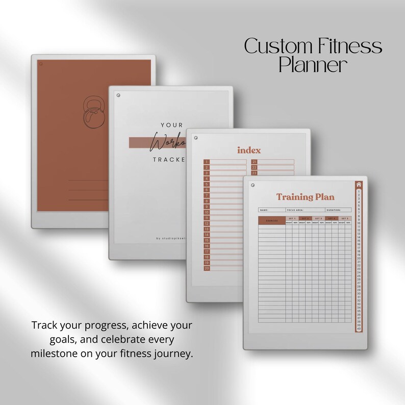 Fitness Planner for reMarkable Paper Pro | Digital Workout Tracker for reMarkable