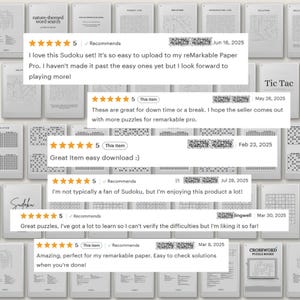 Mega Puzzle Book Bundle for reMarkable: Sudoku, Tic Tac Logic Puzzles, Crosswords and Word Search Puzzles for reMarkable
