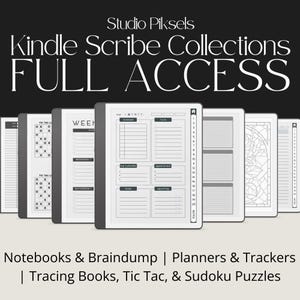 Full Shop Access to Kindle Scribe Collections, Productivity Templates for Kindle Scribe, Planner, Notebook & Templates Bundle