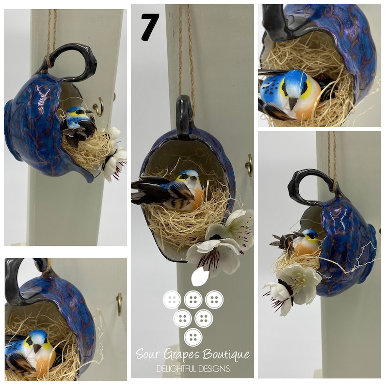 Tea Cup Bird Nest, Nest in a Cup, Spring Decor, Tea Cup Nest, Gift