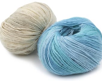 Cotton Yarn, Viscose Linen Blend, DK Weight, 174 Yards