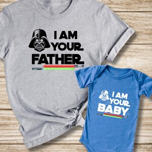 Star Wars Matching Shirt Set, I Am Your Father, Lightsaber Tee