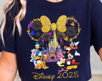 Disney Mickey & Minnie Family Matching Shirt, 2025 Disney Vacation Tee, Disneyland Trip Outfit, Disneyworld Magic Kingdom Adventure