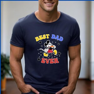 Best Dad Ever Disney Shirt, Mickey Mouse Father Tee, Funny Cartoon Dad Shirt For Park Days, Disney Gift For Him Shirt, Magical Dad T-Shirt