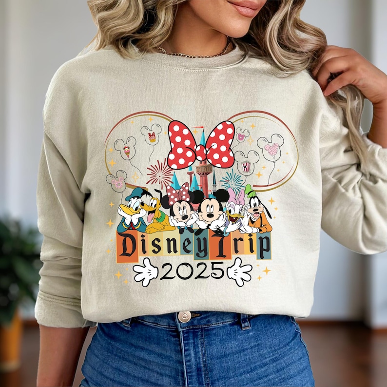 disney trip, minnie mouse, custom hoodie, disney vacation, matching outfits, disneyland crew, disneyworld apparel, disney gifts, magical kingdom, disney castle, custom sweatshirt, family matching, disney crew
