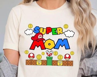 Custom Super Mario Family Shirt, Matching Vacation T-shirt, Kids Birthday Shirt, Mario Party Tee, Gamer Shirt, Christmas Family Shirts