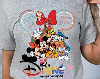 Disney Family Vacation 2025 Shirt, Custom Matching Mickey Ear Trip Tee, Personalized Disneyland Outfit, Disneyland Travel Outfit,Disney Gift