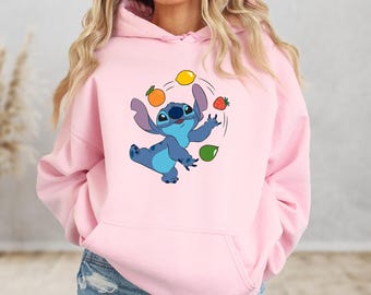 Disney Stitch Sweatshirt, Stitch Hoodie, Cute Stitch Sweatshirt, Blue Alien Shirt, Aesthetic Stitch Sweatshirt, Stitch Fan Sweatshirt