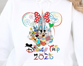 Disney Trip 2025 Best Day Ever Sweatshirt, Mickey and Friends Hoodie, Enchanted Castle Sweater, Family Vacation Apparel,Disneyland Crew Gift