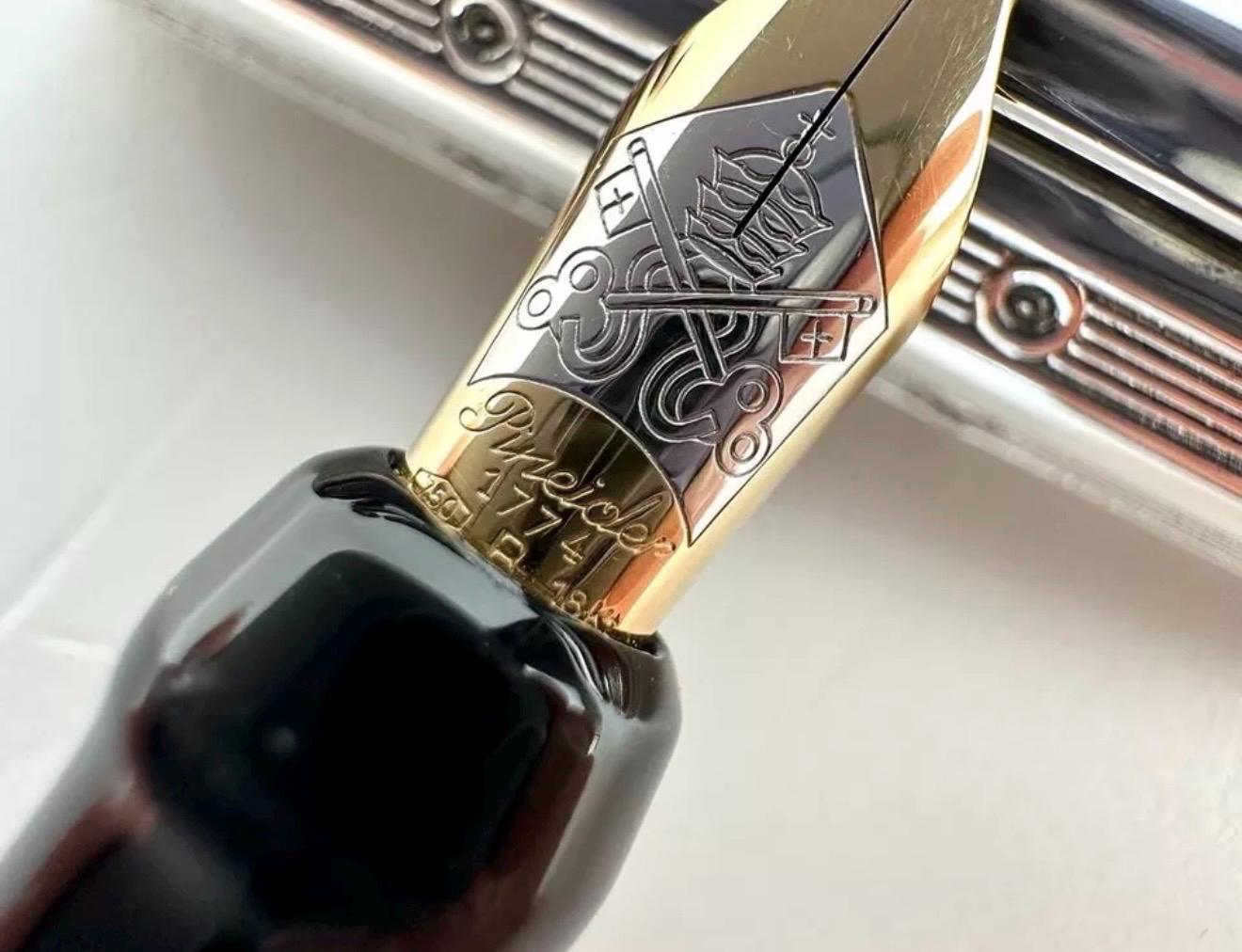 Stylo Plume Pineider Jubileum - Or 750 Et Argent 925, Boîte D'origine NOS, Occasion Jamais Utilisé