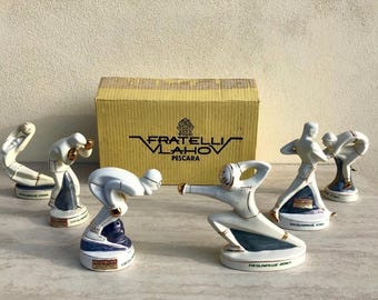 set 6 Mignon vlahov Pescara Olympics 1960 ceramic Olympic Games