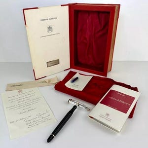 Pineider Jubileum Fountain Pen 750 Gold 925% Silver fountain pen NOS box